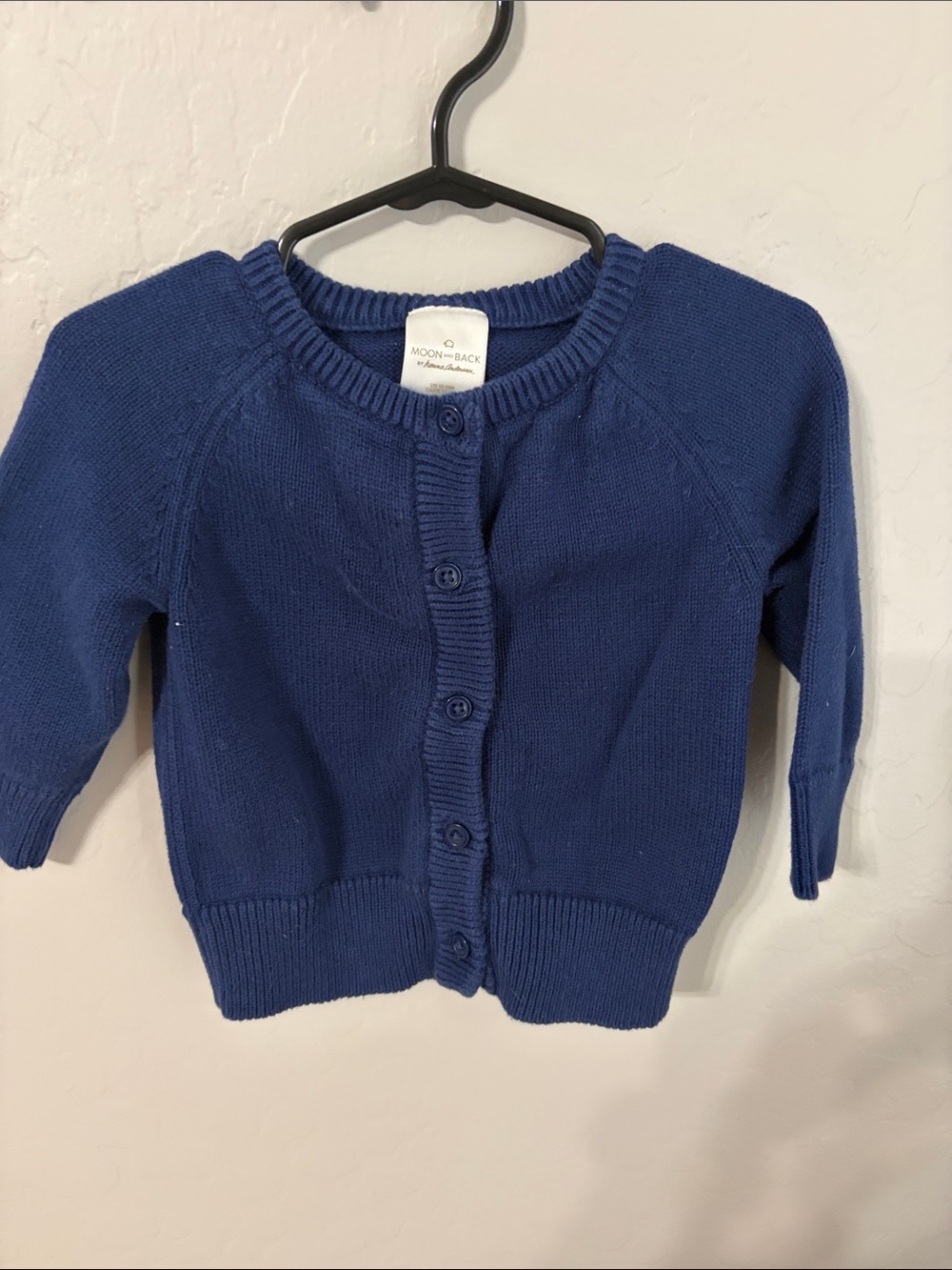 Hanna Andersson Royal Blue Button-Front Kids Cardigan Sweater